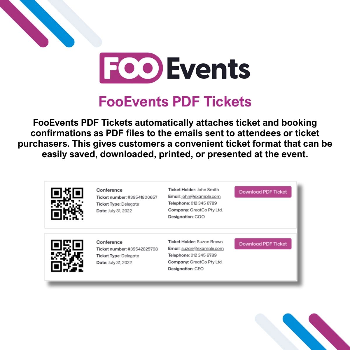 FooEvents PDF Tickets FooEvents PDF Tickets