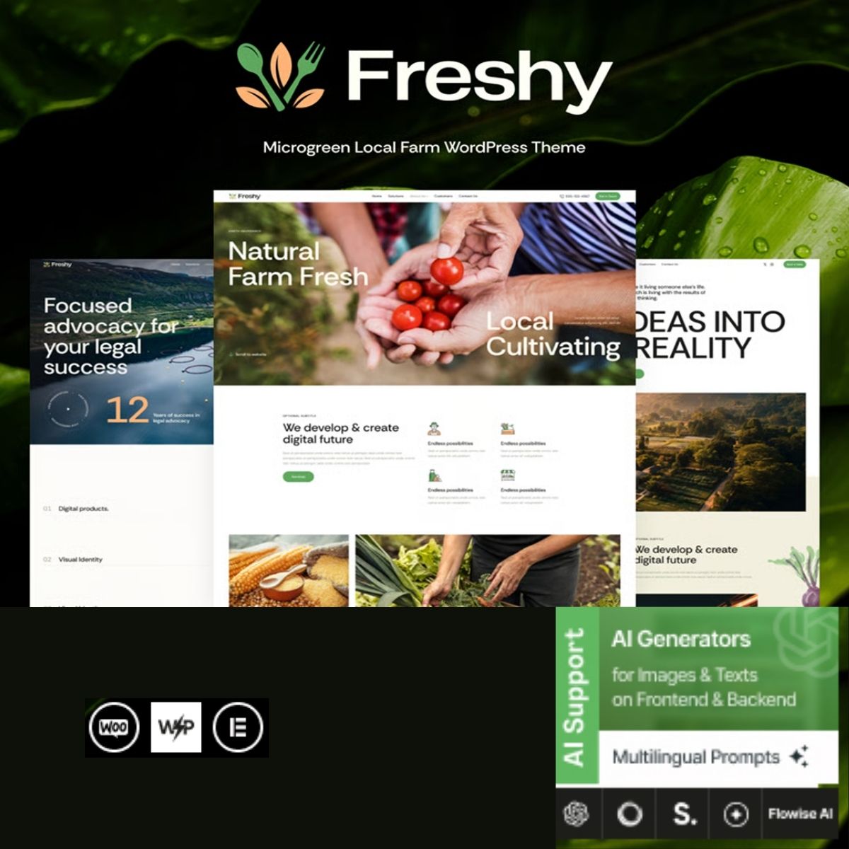 Freshy - Microgreen Local Farm WordPress Theme Freshy - Microgreen Local Farm WordPress Theme