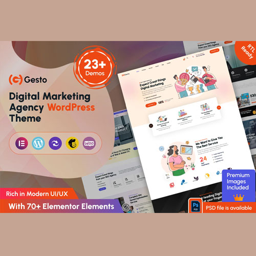 Gesto - Digital Marketing Agency WordPress Theme Gesto - Digital Marketing Agency WordPress Theme