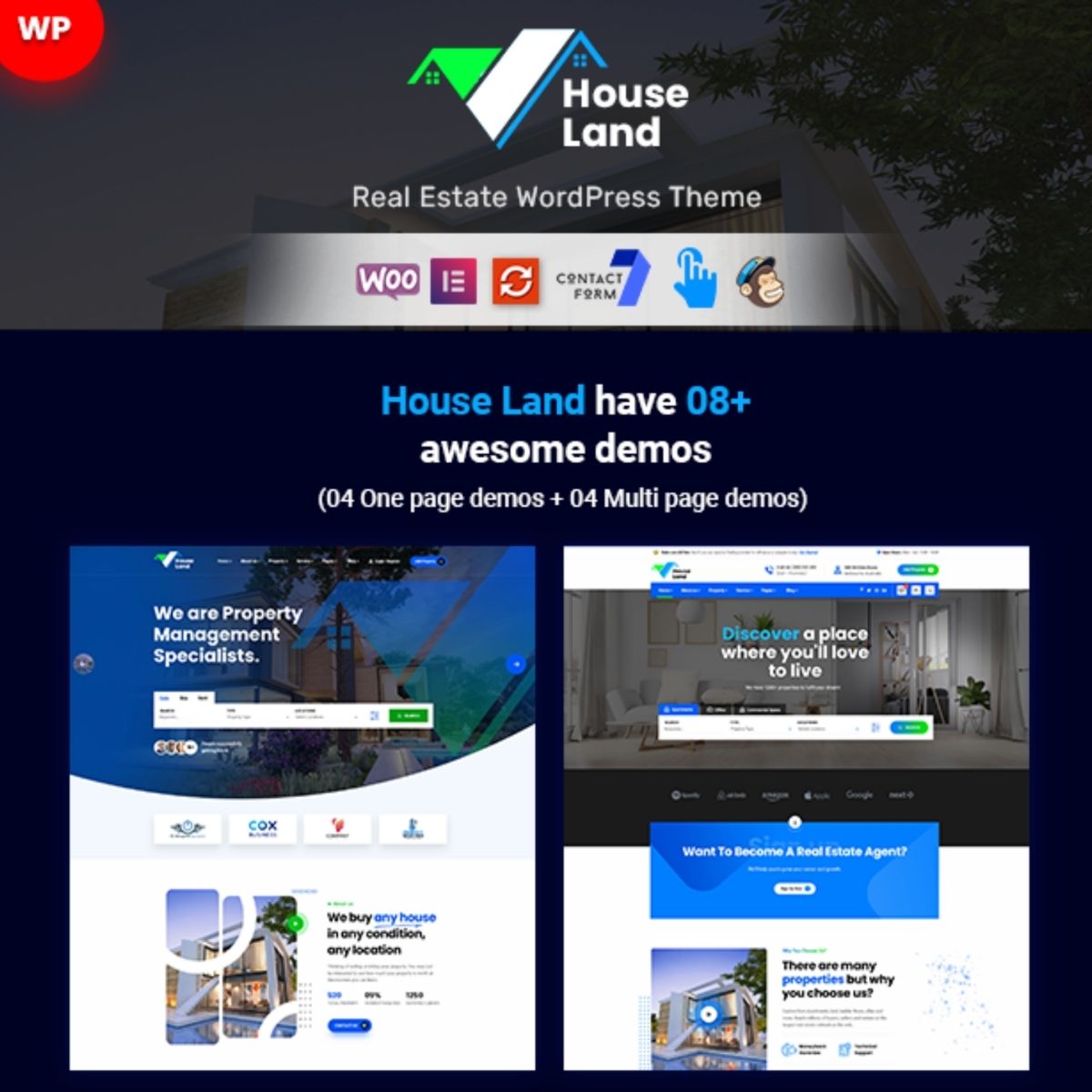 Houseland - Real Estate WordPress Theme Houseland - Real Estate WordPress Theme