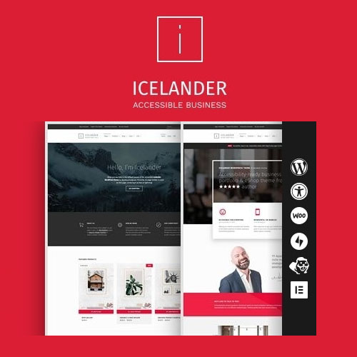 Icelander - Accessible Business Portfolio & WooCommerce WordPress Theme Icelander - Accessible Business Portfolio & WooCommerce WordPress Theme