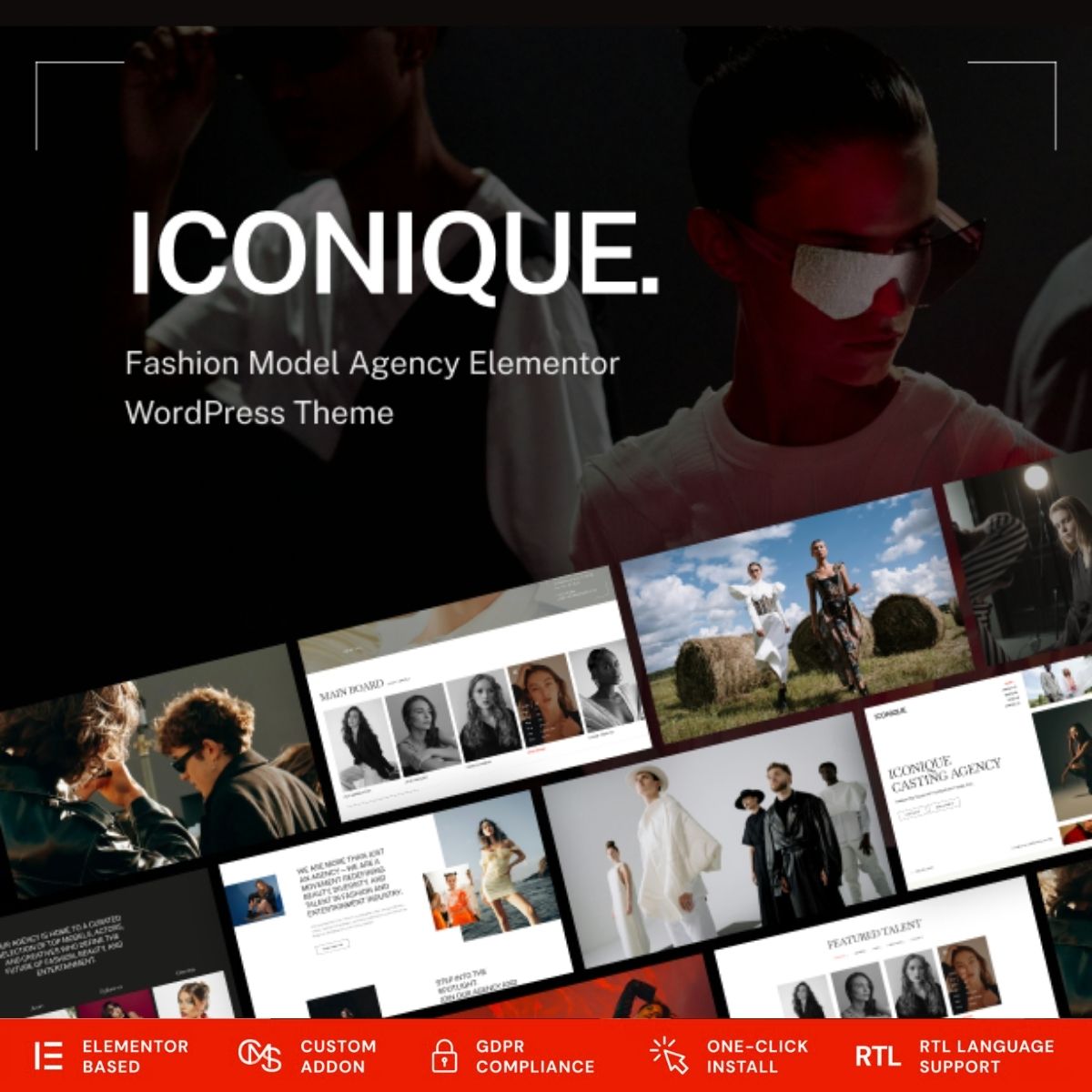 Iconique - Fashion Model Agency WordPress Theme Iconique - Fashion Model Agency WordPress Theme