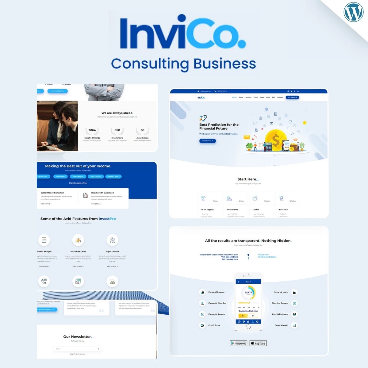 Invico - WordPress Consulting Business Theme Invico - WordPress Consulting Business Theme