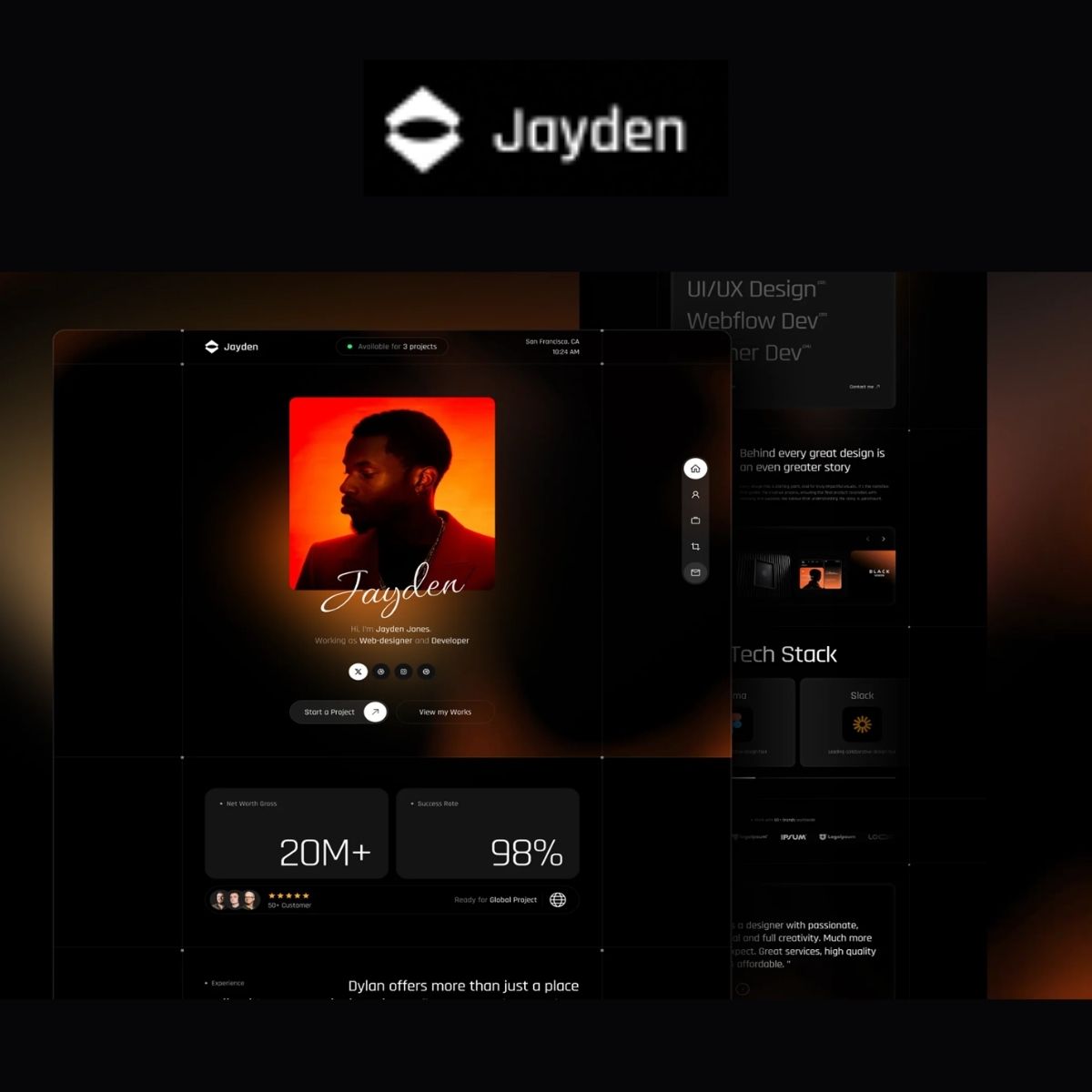 Jayden - OnePage Portfolio WordPress Theme Jayden - OnePage Portfolio WordPress Theme