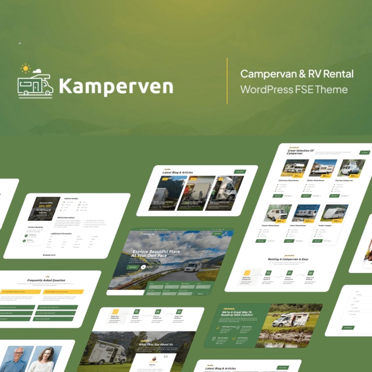 Kamperven – Campervan & RV Rental Gutenverse FSE WordPress Theme Kamperven – Campervan & RV Rental Gutenverse FSE WordPress Theme