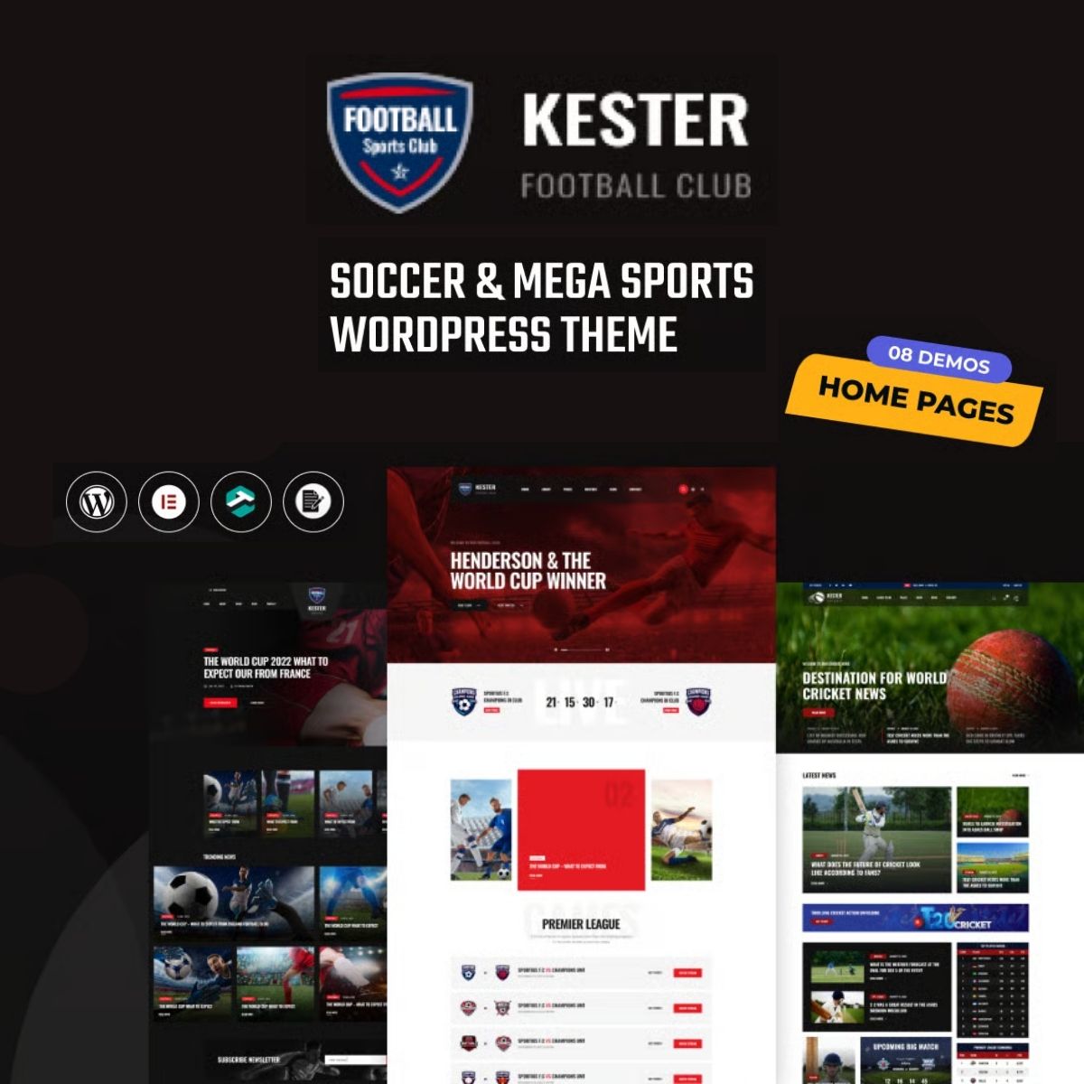 Kester - Soccer Club & Sports News WordPress Theme Kester - Soccer Club & Sports News WordPress Theme