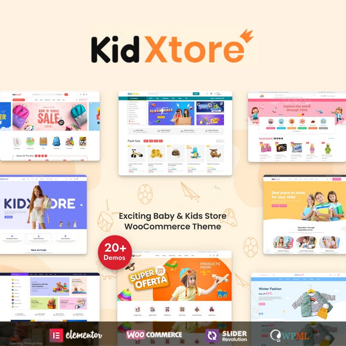 KidXtore - Kids Clothing and Toys Store Elementor WooCommerce WordPress Theme KidXtore - Kids Clothing and Toys Store Elementor WooCommerce WordPress Theme