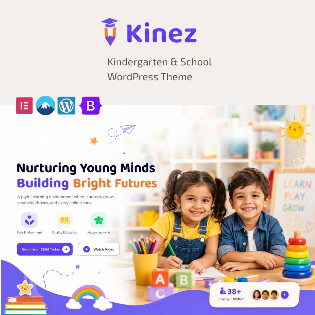 Kinez - Kindergarten & School WordPress Theme Kinez - Kindergarten & School WordPress Theme
