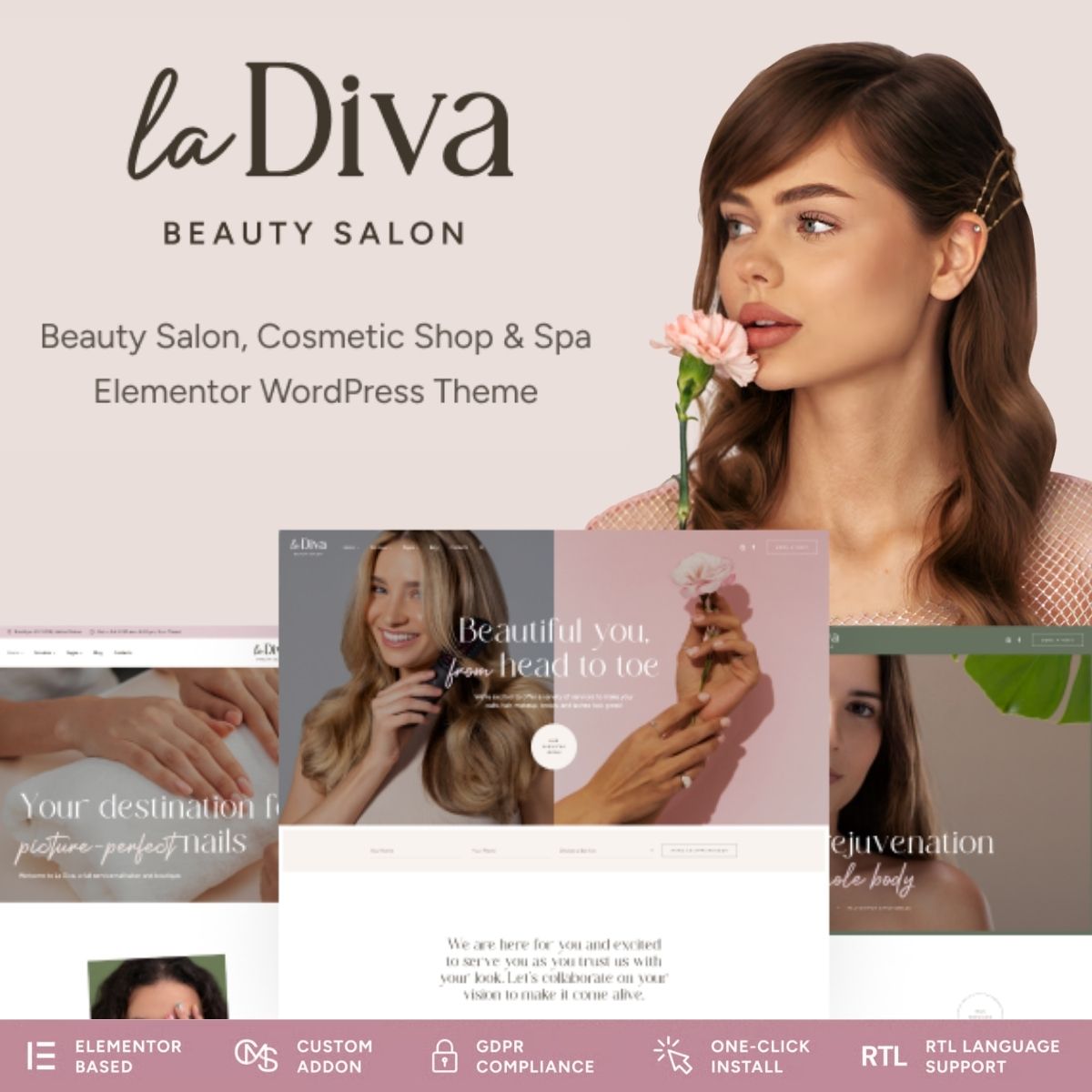 La Diva - Beauty Salon & Spa WordPress Theme La Diva - Beauty Salon & Spa WordPress Theme