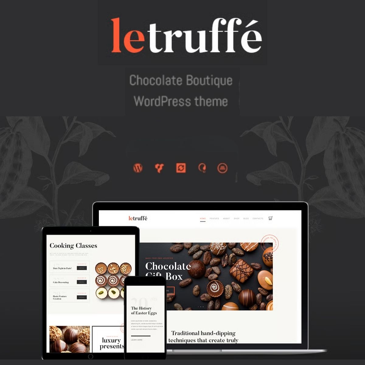 Le Truffe | Chocolate Sweets & Candy Store WordPress Theme Le Truffe | Chocolate Sweets & Candy Store WordPress Theme
