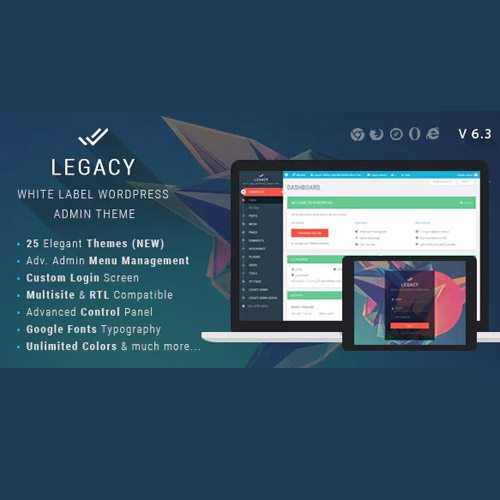 Legacy - White label WordPress Admin Theme Legacy - White label WordPress Admin Theme