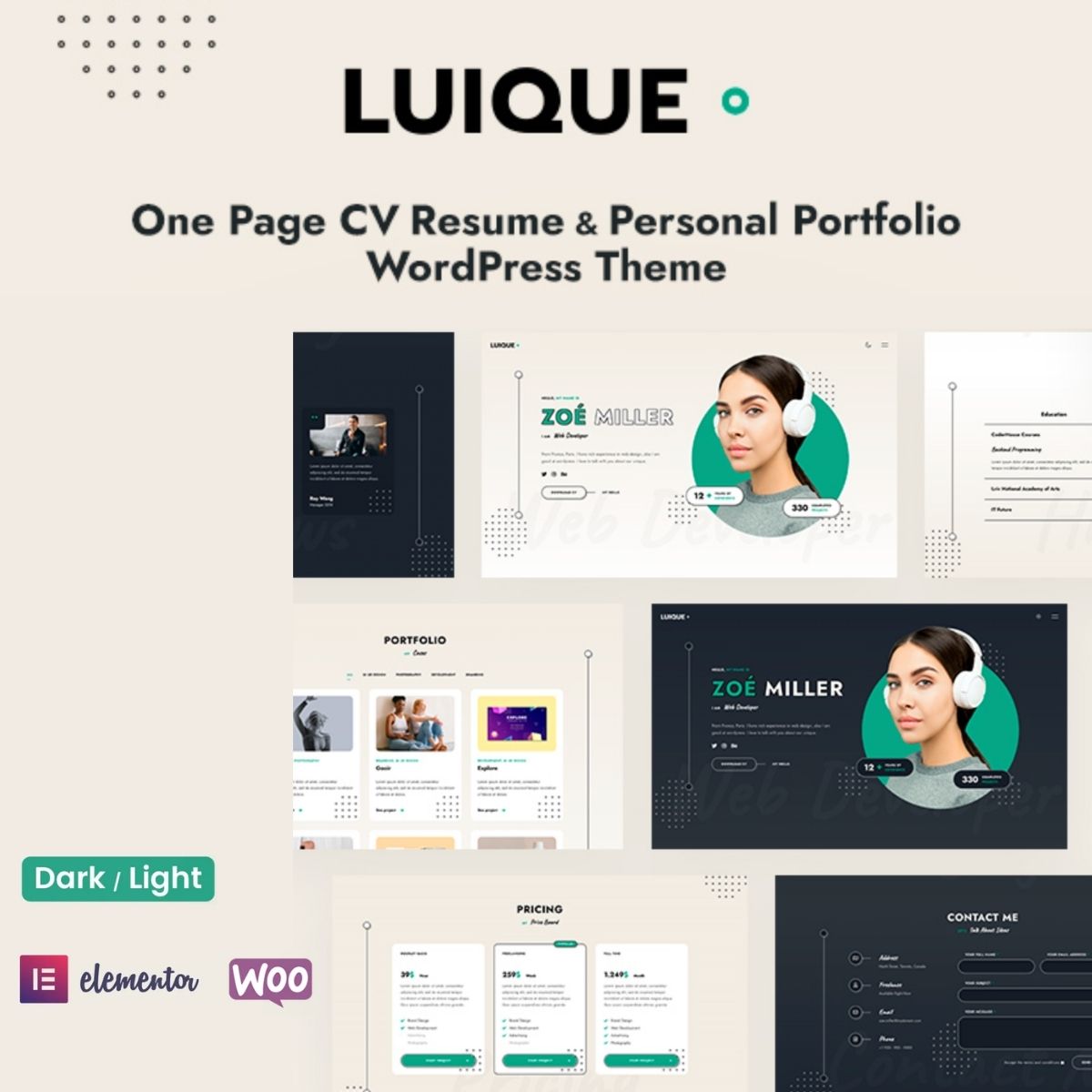 Luique - Personal Portfolio WordPress Theme Luique - Personal Portfolio WordPress Theme