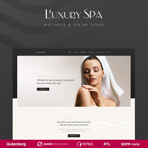 Luxury Spa - Wellness and Beauty WordPress Theme Luxury Spa - Wellness and Beauty WordPress Theme