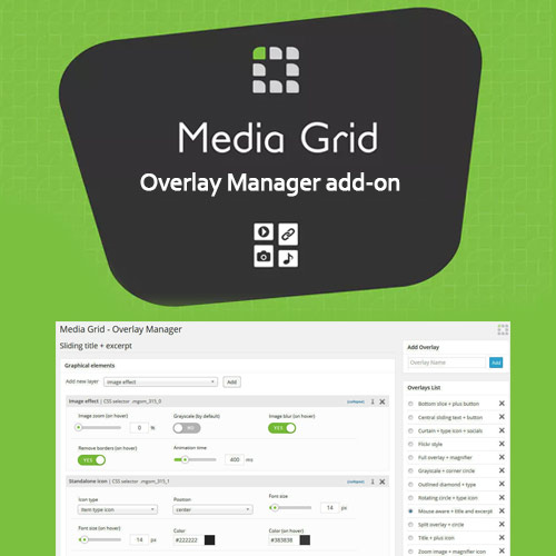 Media Grid - Overlay Manager Add-on Media Grid - Overlay Manager Add-on