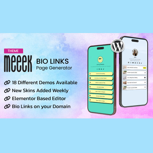 Meeek - Bio Links Builder Theme Meeek - Bio Links Builder Theme