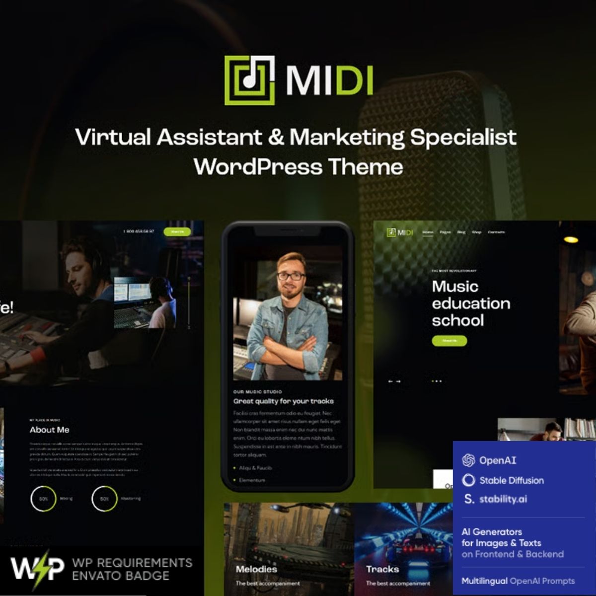 Midi - Sound & Music School WordPress Theme Midi - Sound & Music School WordPress Theme