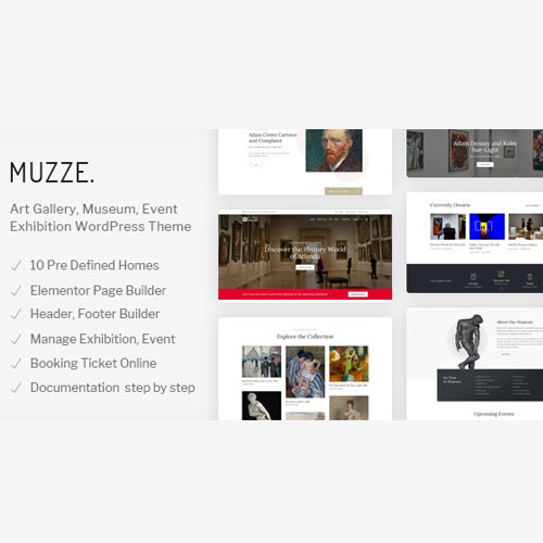 Muzze - Museum Art Gallery Exhibition WordPress Theme Muzze - Museum Art Gallery Exhibition WordPress Theme