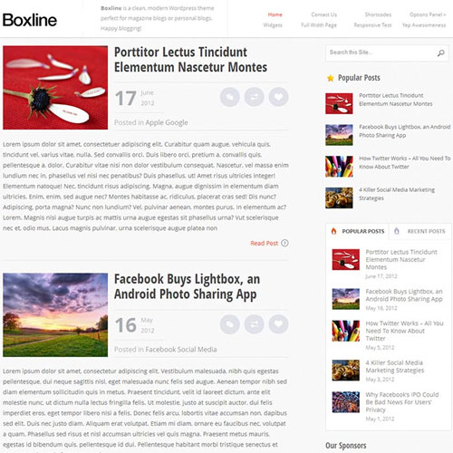 MyThemeShop Boxline WordPress Theme MyThemeShop Boxline WordPress Theme