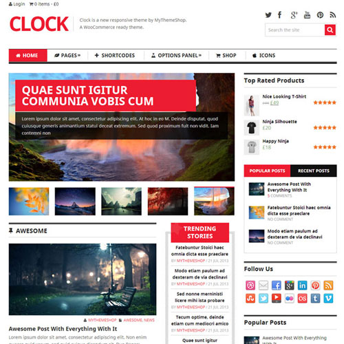 MyThemeShop Clock WordPress Theme MyThemeShop Clock WordPress Theme