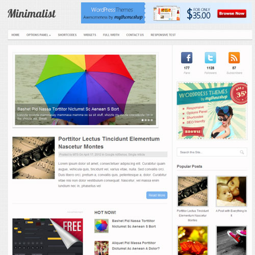 MyThemeShop Minimalist WordPress Theme MyThemeShop Minimalist WordPress Theme