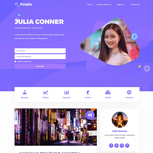 MyThemeShop Purple WordPress Theme MyThemeShop Purple WordPress Theme