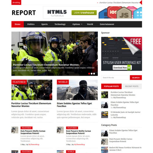 MyThemeShop Report WordPress Theme MyThemeShop Report WordPress Theme