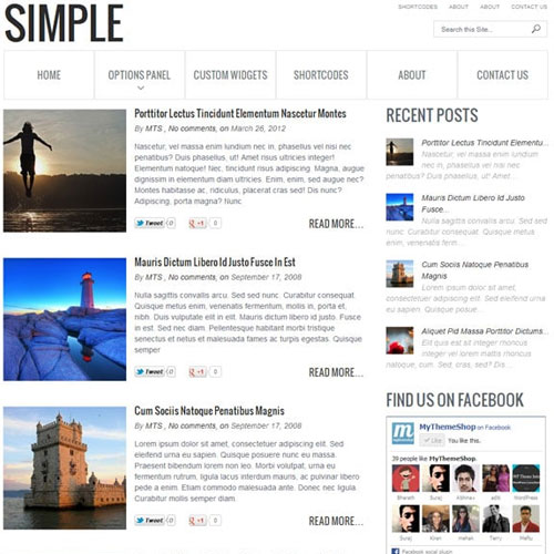 MyThemeShop Simple WordPress Theme MyThemeShop Simple WordPress Theme