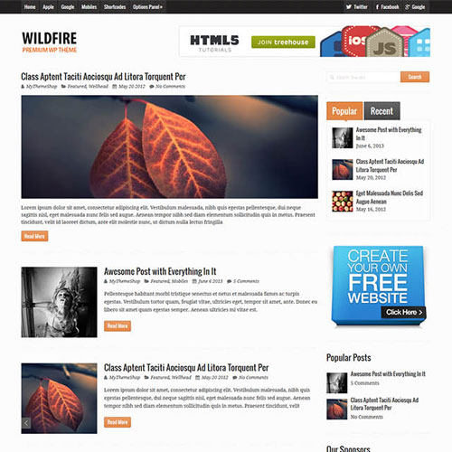 MyThemeShop Wildfire WordPress Theme MyThemeShop Wildfire WordPress Theme