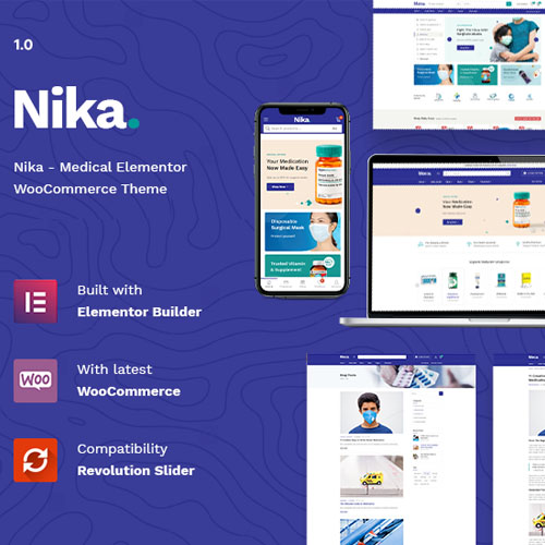 Nika - Medical Elementor WooCommerce Theme Nika - Medical Elementor WooCommerce Theme