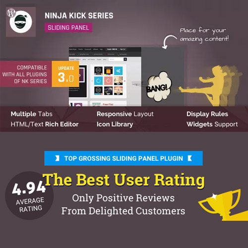 Ninja Kick: Sliding Panel for WordPress Ninja Kick: Sliding Panel for WordPress