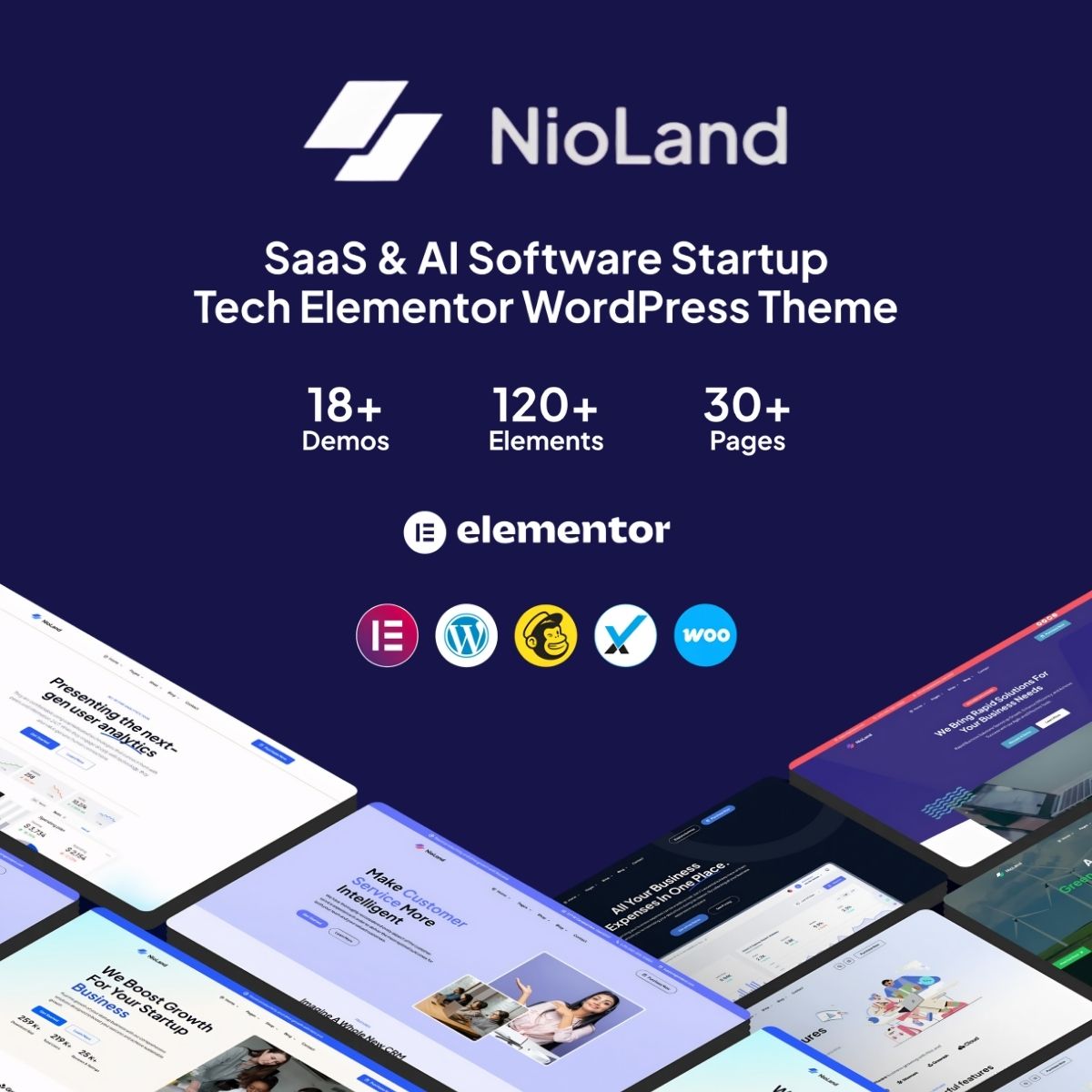 Nioland - SaaS & Software Startup Tech WordPress Theme Nioland - SaaS & Software Startup Tech WordPress Theme
