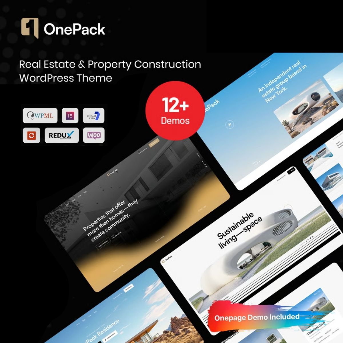 OnePack - Real Estate & Property Construction WordPress Theme OnePack - Real Estate & Property Construction WordPress Theme