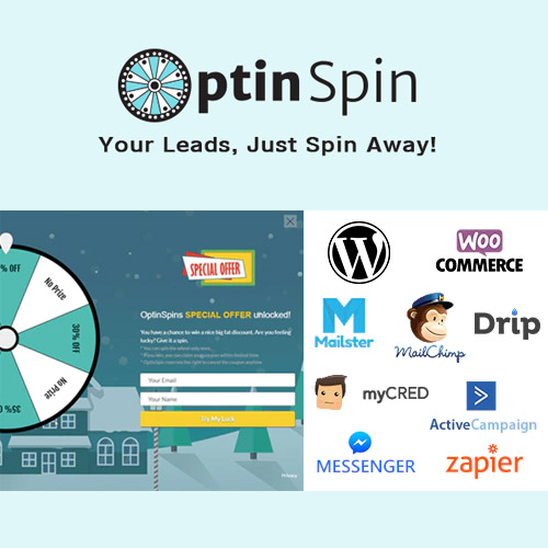 OptinSpin - Fortune Wheel Integrated With WordPress, WooCommerce and Easy Digital Downloads Coupons OptinSpin - Fortune Wheel Integrated With WordPress, WooCommerce and Easy Digital Downloads Coupons
