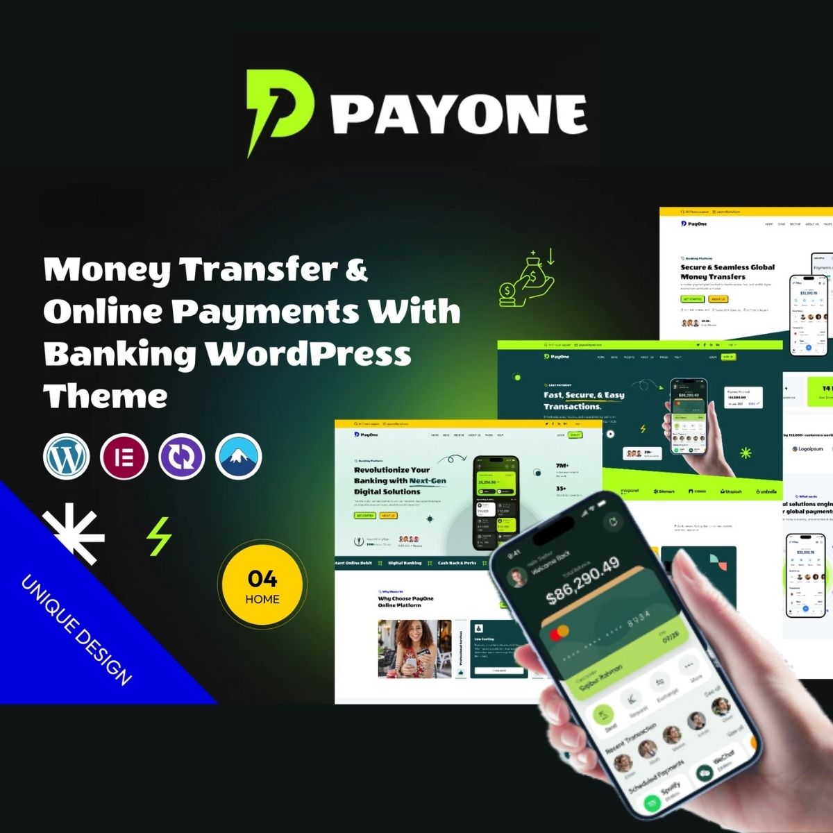 PayOne – Money Transfer & Online Payments With Banking WordPress Theme PayOne – Money Transfer & Online Payments With Banking WordPress Theme