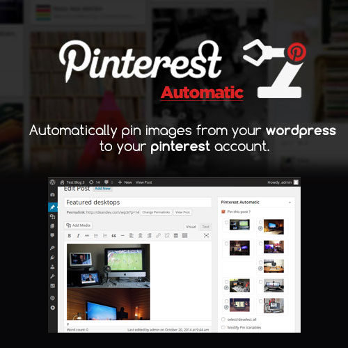 Pinterest Automatic Pin WordPress Plugin Pinterest Automatic Pin WordPress Plugin