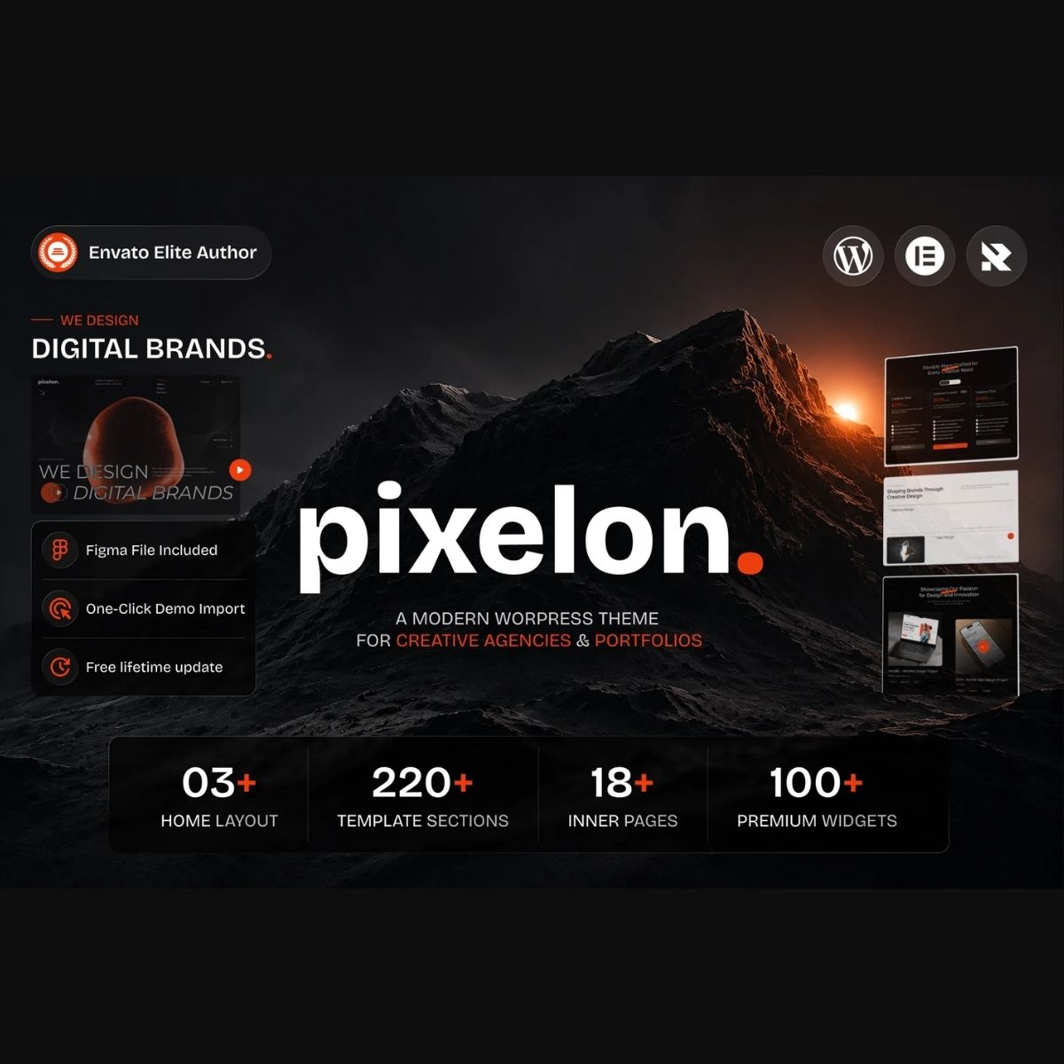 Pixelon - Creative Digital Portfolio WordPress Theme Pixelon - Creative Digital Portfolio WordPress Theme