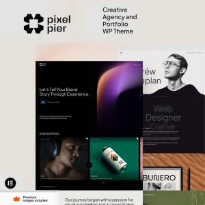 Pixelpiernyc - Portfolio Creative Agency Freelancer WordPress Theme