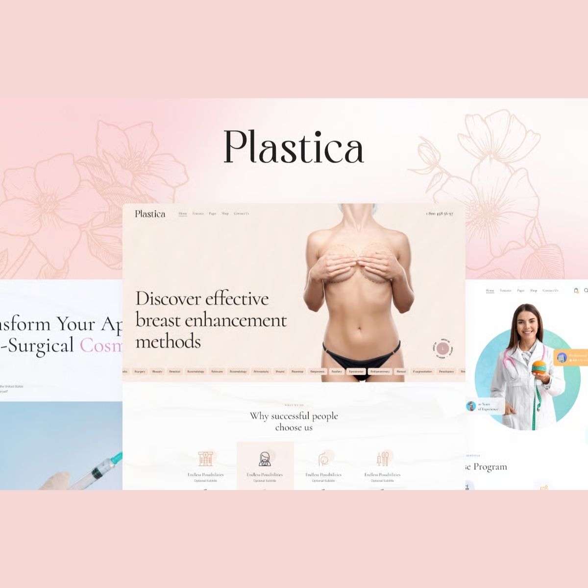 Plastica - Plastic Surgery & Cosmetic Procedures WordPress Theme Plastica - Plastic Surgery & Cosmetic Procedures WordPress Theme
