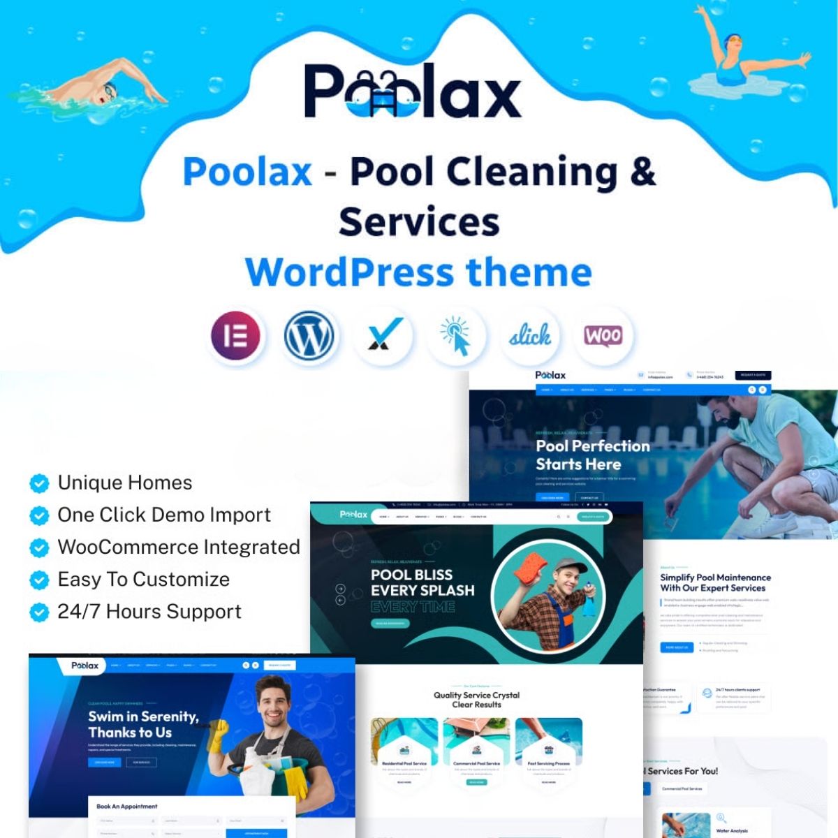 Poolax – Pool Cleaning & Services WordPress Theme Poolax – Pool Cleaning & Services WordPress Theme