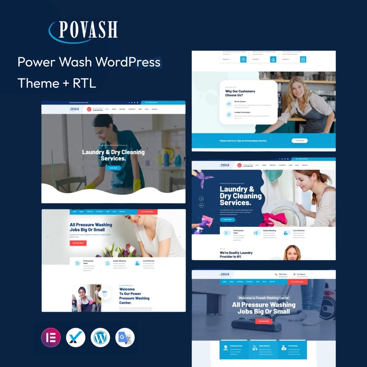 Povash | Power Wash WordPress Theme + RTL Povash | Power Wash WordPress Theme + RTL