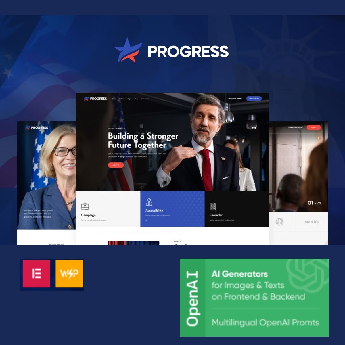 Progress - Politics, Candidate & Fundraising WordPress Theme Progress - Politics, Candidate & Fundraising WordPress Theme