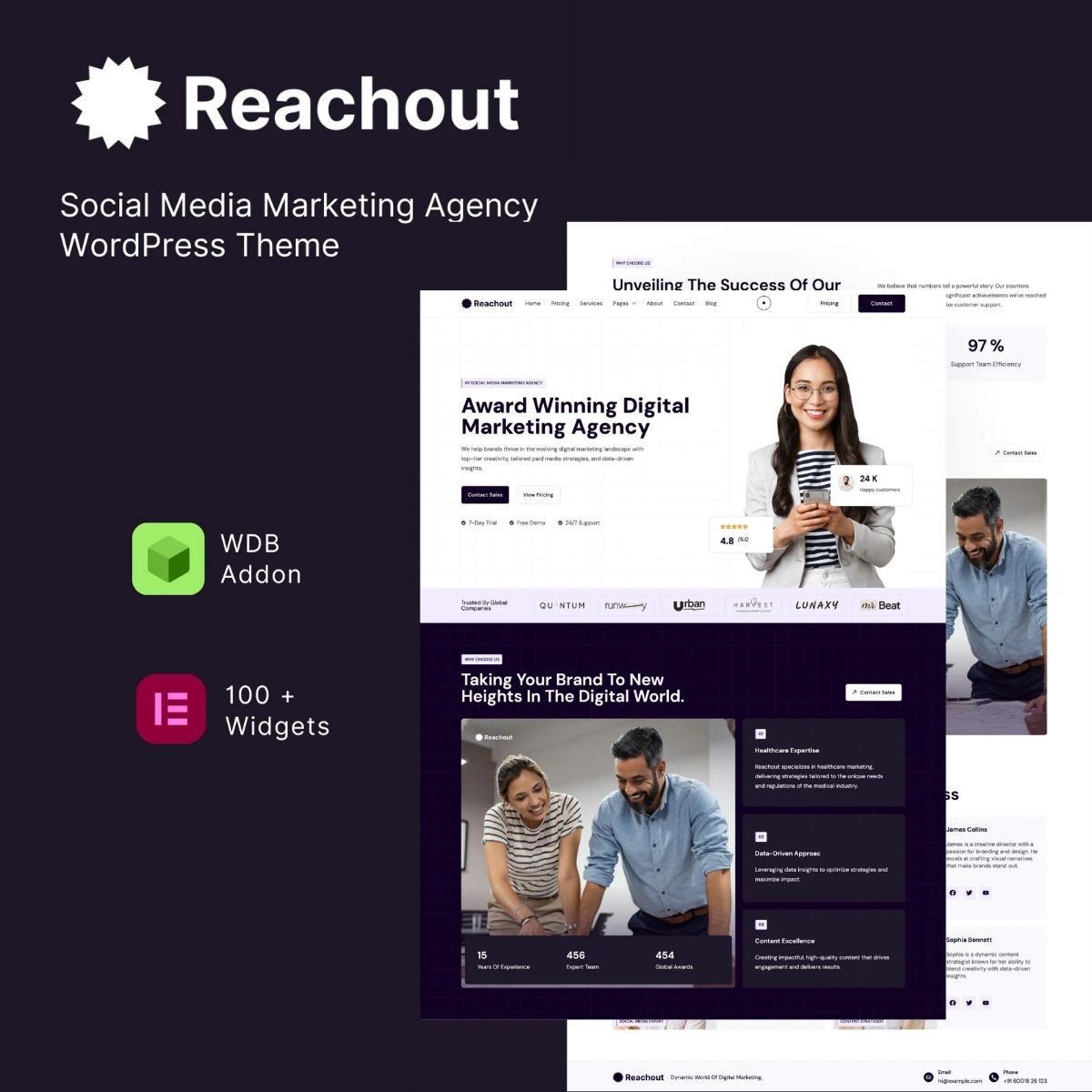 Reachout - Social Media Marketing Agency WordPress Theme Reachout - Social Media Marketing Agency WordPress Theme