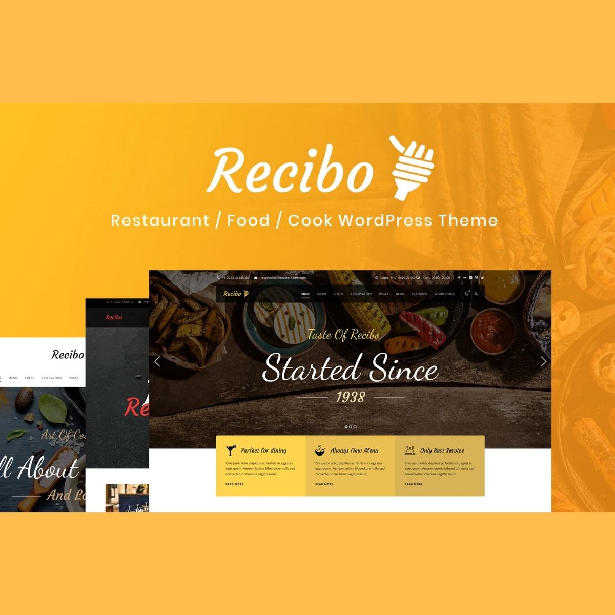 Recibo - Restaurant WordPress Recibo - Restaurant WordPress