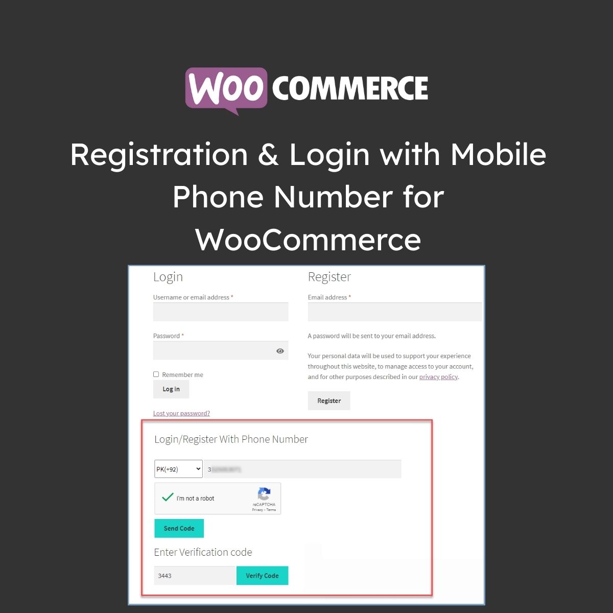 Registration & Login with Mobile Phone Number for WooCommerce Registration & Login with Mobile Phone Number for WooCommerce