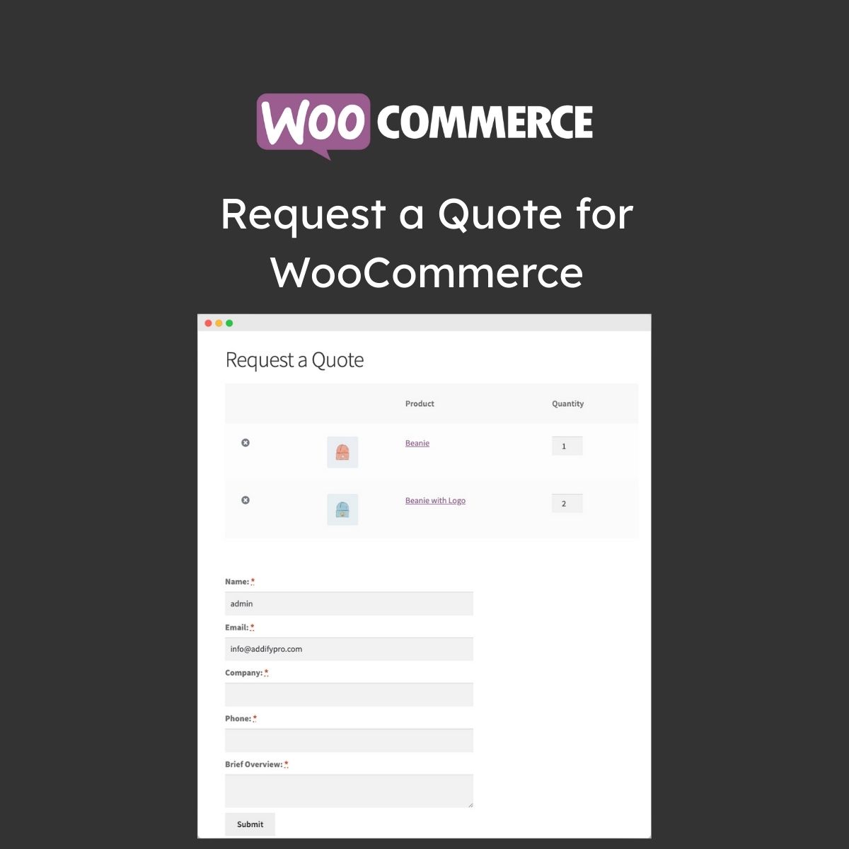 Request a Quote for WooCommerce Request a Quote for WooCommerce