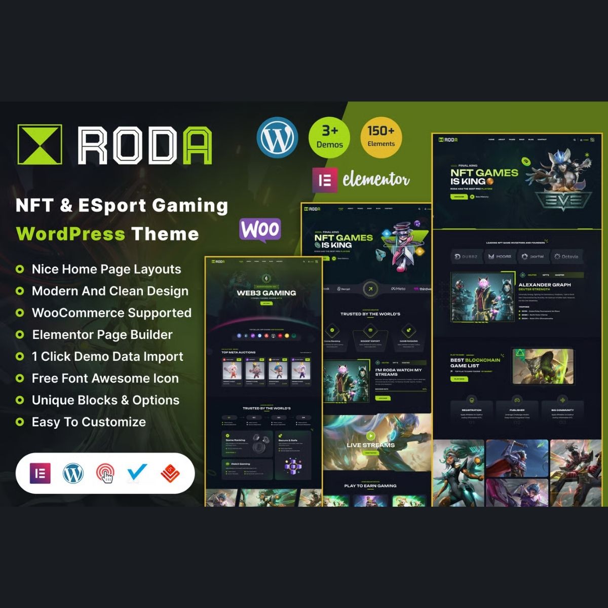 Roda - eSports & Gaming NFT WordPress Theme Roda - eSports & Gaming NFT WordPress Theme