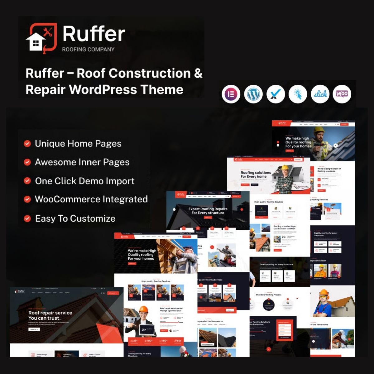 Ruffer - Roof Construction & Repair WordPress Theme Ruffer - Roof Construction & Repair WordPress Theme