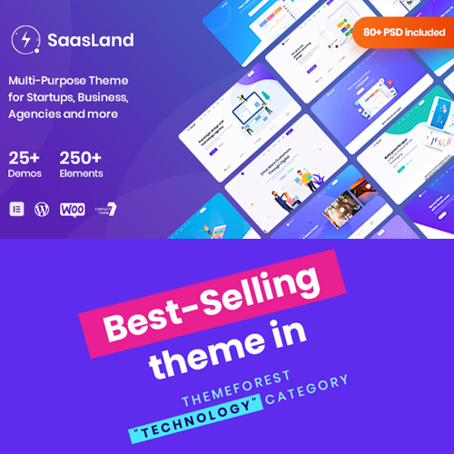 Saasland - MultiPurpose WordPress Theme for Startup Saasland - MultiPurpose WordPress Theme for Startup