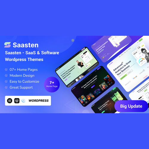 Saasten - SaaS & Software Landing WordPress Theme Saasten - SaaS & Software Landing WordPress Theme