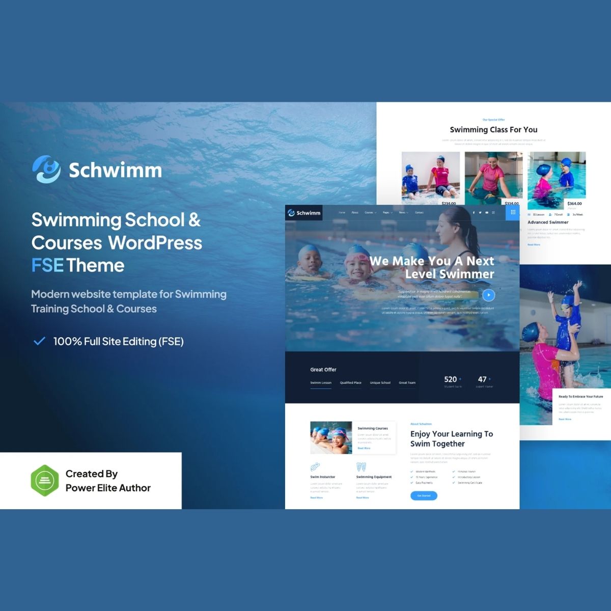 Schwimm – Swimming School & Course Gutenverse FSE WordPress Theme Schwimm – Swimming School & Course Gutenverse FSE WordPress Theme
